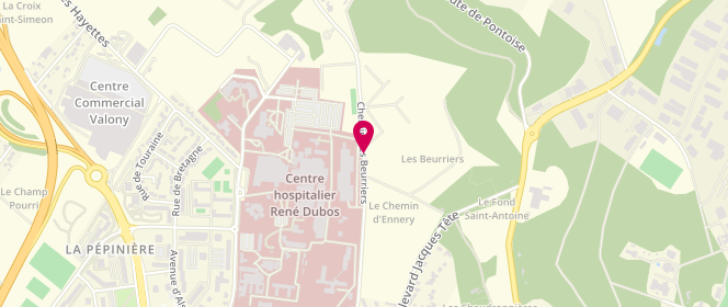 Plan de La Normandie Centre de loisirs des Beurriers, Chemin des Beurriers, 95300 Pontoise