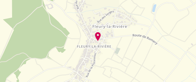 Plan de Accueil de loisirs la Vie Fleurysienne Fleury la Rivière, 10 Rue Vauthier, 51480 Fleury-la-Rivière