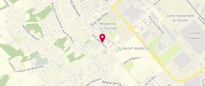Plan de Accueil de loisirs périscolaire de Saint Marcel, 3 Rue Jules Ferrry, 27950 Saint-Marcel