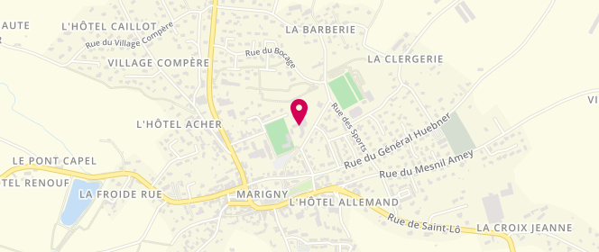 Plan de Accueil de loisirs Marigny-Le-Lozon, 9 Bis Rue des Sports, 50570 Marigny-le-Lozon