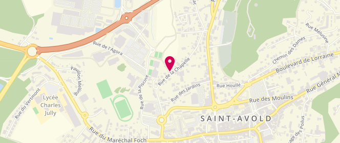 Plan de MJC Saint-Avold - périscolaire/extrascolaire, 1 Rue de la Chapelle, 57500 Saint-Avold