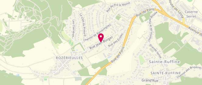 Plan de Mairie De Rozerieulles - Accueil périscolaire, 41 Rue Jean Burger, 57160 Rozérieulles