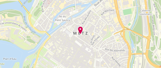 Plan de MJC Metz-Sud - Accueil périscolaire, 87 Rue du Xxème Corps Américain, 57000 Metz
