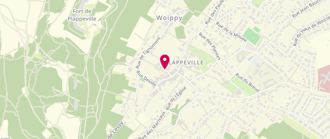 Plan de Eedf Plappeville - extrascolaire, 2 Place Louis Viansson Ponte, 57050 Plappeville