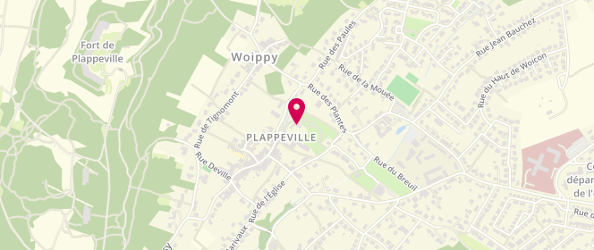 Plan de Mairie De Plappeville - périscolaire, 14 Rue Paul Ferry, 57050 Plappeville
