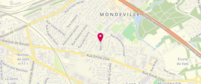 Plan de Accueil de loisirs Centre d'Accueil et de Loisirs Municipal de Mondeville (Calm), Rue Chapron, 14120 Mondeville