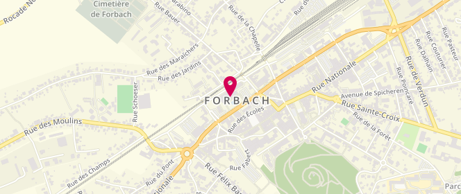 Plan de Foyer Du Bruch Asbh Forbach - Accueil périscolaire, 9 Place des Bouleaux - Quartier du Bruch, 57600 Forbach