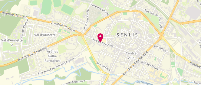Plan de Accueil de loisirs périscolaire Du Centre À Senlis, Rue de Beauvais, 60300 Senlis