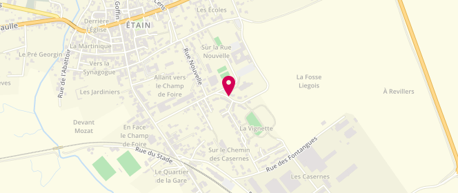 Plan de Accueil de loisirs Péri - Etain - Petit Prince - Codecom Pays D'etain, Rue de la Vignette, 55400 Étain