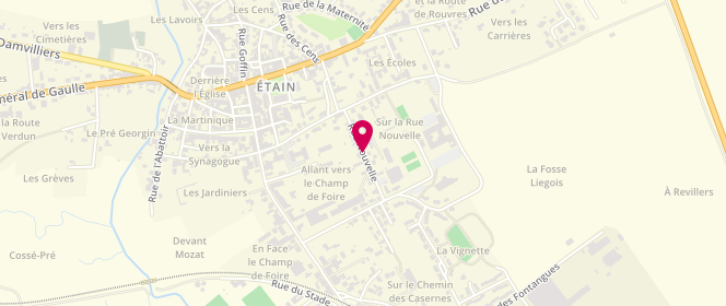 Plan de Accueil de loisirs Ados - Cdc Du Pays D'etain, Rue Nouvelle, 55400 Étain
