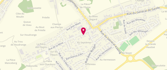 Plan de Mairie de Montois la montagne - adolescents, 8 Rue de la Mine, 57860 Montois-la-Montagne
