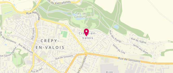 Plan de Accueil de loisirs Les Gosses de Crépy à Crépy en Valois, Avenue de l'Europe, 60800 Crépy-en-Valois