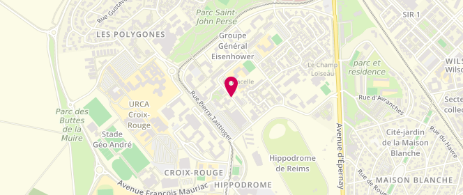 Plan de Accueil de loisirs Croix Rouge Espace la Nacelle Reims, 3 Rue du Docteur Billard, 51100 Reims