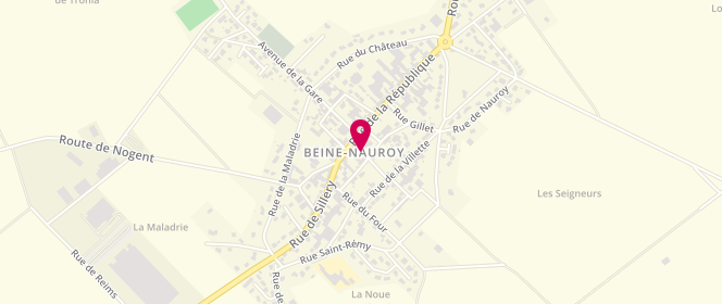 Plan de Accueil de loisirs Les Mamousets Beine Nauroy, 4 Place de la Mairie, 51490 Beine-Nauroy
