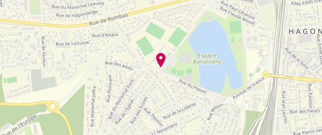 Plan de Mairie Hagondange - périscolaire, 1 Rue du Docteur Viville, 57300 Hagondange
