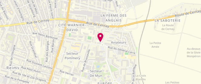 Plan de Accueil de loisirs Cernay Europe Reims, 39 Rue du Général Carré, 51100 Reims