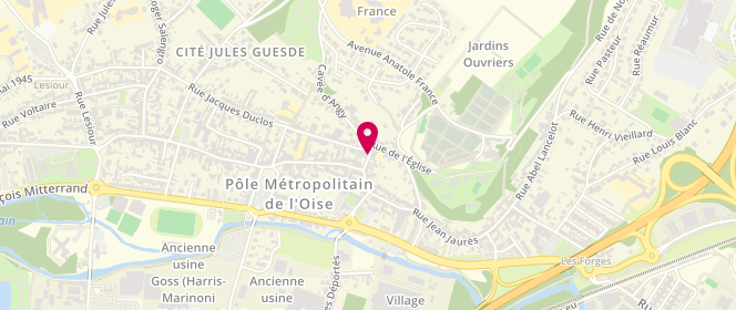 Plan de Accueil de loisirs périscolaire J. Macé à Montataire, 8 Rue de l'Eglise, 60160 Montataire