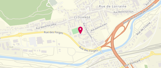 Plan de Ufcv Clouange - périscolaire/extrascolaire, 1 Rue Joffre, 57185 Clouange
