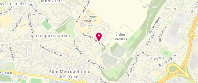 Plan de Accueil de loisirs Centre Élémentaire Pierre Legrand - Montataire, Avenue Anatole France, 60160 Montataire