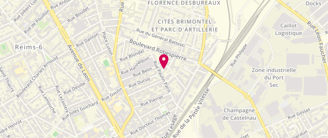 Plan de Accueil de loisirs maison de quartier 3 Piliers Reims, 29 Rue de Pontgivart, 51100 Reims
