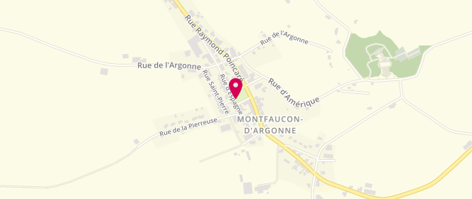 Plan de Association Familles Rurales - Pays de Montfaucon, 10 Rue Général Pershing, 55270 Montfaucon-d'Argonne