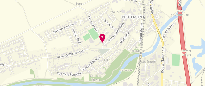 Plan de Mairie De Richemont - périscolaire/extrascolaire, 1 Bis Rue du Stade, 57270 Richemont