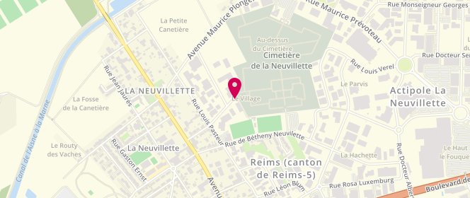 Plan de Football Club de Formation de la Neuvillette Jamin, 18 Rue des Tilleuls, 51100 Reims