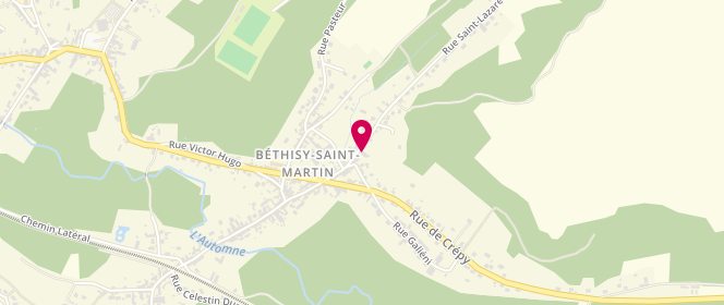 Plan de Accueil de loisirs Bethisy Saint Martin, 50 Rue de Crépy en Valois, 60320 Béthisy-Saint-Martin