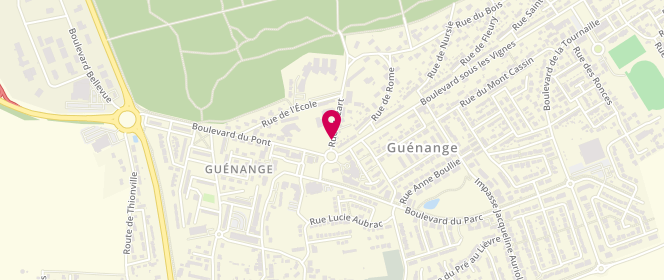 Plan de Mairie De Guenange - périscolaire/extrascolaire, 1 Rue Mozart, 57310 Guénange