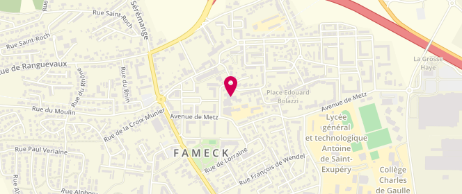 Plan de Uasf Fameck - périscolaire / extrascolaire, 2 Rue de Touraine, 57290 Fameck
