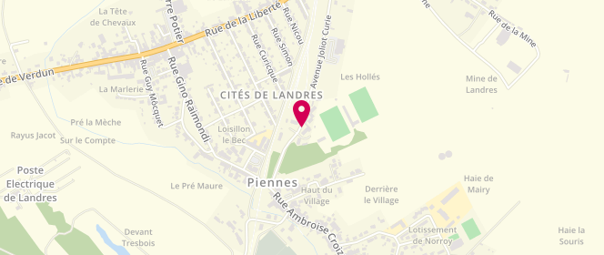 Plan de Accueil de loisirs association laïques de Piennes-Joudreville, 3 Bis Avenue Joliot Curie, 54490 Piennes