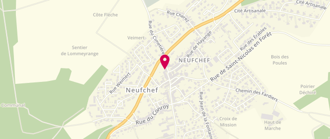 Plan de Mairie De Neufchef - périscolaire/extrascolaire, 1 Rue Jean-Jacques Rousseau, 57700 Neufchef