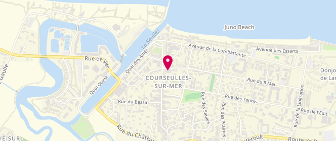 Plan de Association Culturelle de Courseulles, 2 Rue Arthur Leduc, 14470 Courseulles-sur-Mer