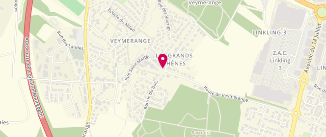 Plan de Ass Les Grands Chênes Thionville - périscolaire/extrascolaire, 1 Rue Saint Martin, 57100 Thionville