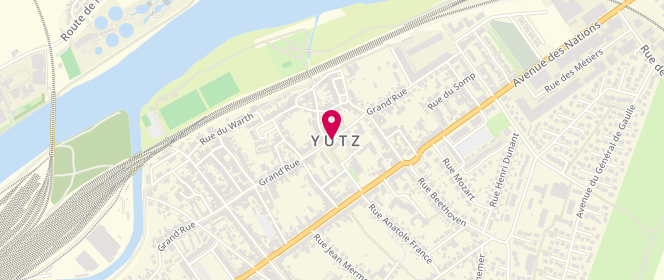 Plan de Mairie de Yutz - Accueil périscolaire, 107 Rue Grand'rue, 57970 Yutz