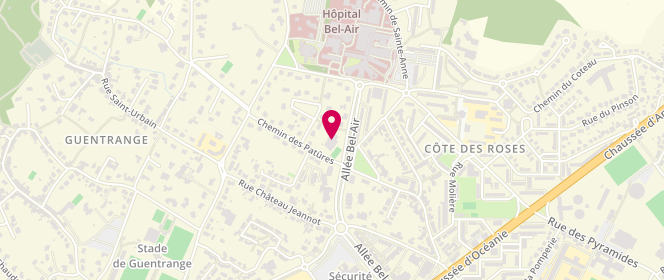 Plan de Maison De Quartier Côte Des Roses Thionville - périscolaire/extrascolaire, 58 Allée Bel-Air, 57100 Thionville