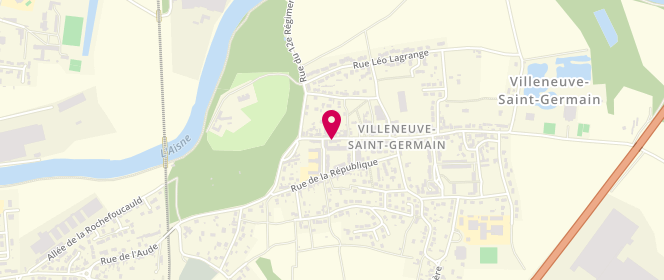 Plan de Accueil de loisirs Ados Villeneuve Saint Germain, Place du 11 Novembre, 02200 Villeneuve-Saint-Germain