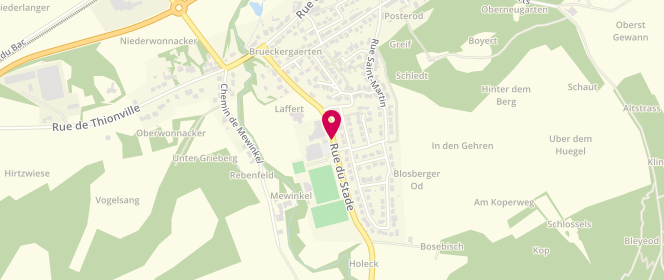 Plan de Pep Lor'est Koenigsmacker - périscolaire/extrascolaire, Route du Stade, 57970 Kœnigsmacker