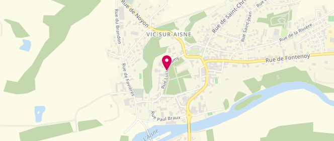 Plan de Accueil de loisirs de Vic sur Aisne, Rue Lucien Damy, 02290 Vic-sur-Aisne