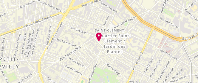 Plan de Accueil de loisirs extrascolaire la fraternité, 183 Rue Saint Julien, 76100 Rouen