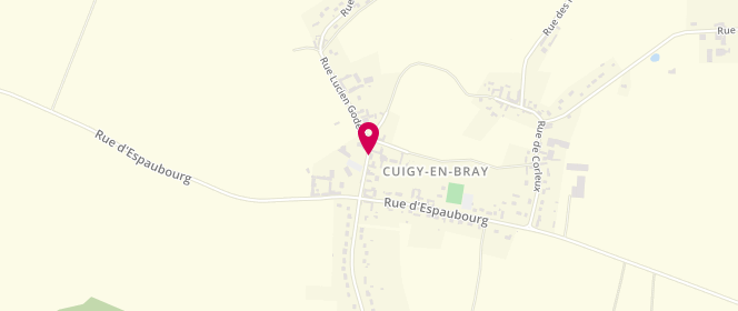 Plan de Accueil de loisirs périscolaire de Cuigy en Bray, 14 Rue Lucien Godefroy, 60850 Cuigy-en-Bray