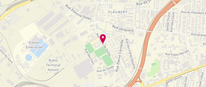 Plan de Centre de loisirs maternel la Bulle Bleue, Rue Porte de Diane, 76140 Le Petit-Quevilly