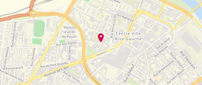 Plan de Cité Jeunes M.J.C, Place des Faïencers, 76100 Rouen