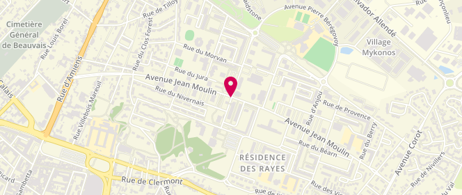 Plan de Centre de loisirs sans Hébergement, Avenue Jean Moulin, 60000 Beauvais