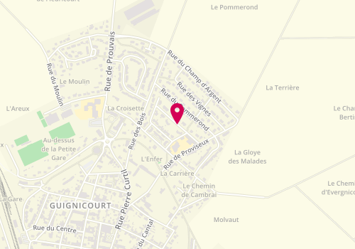 Plan de Accueil de loisirs périscolaire Guignicourt, 10 Rue Arthur Rimbaud, 02190 Villeneuve-sur-Aisne