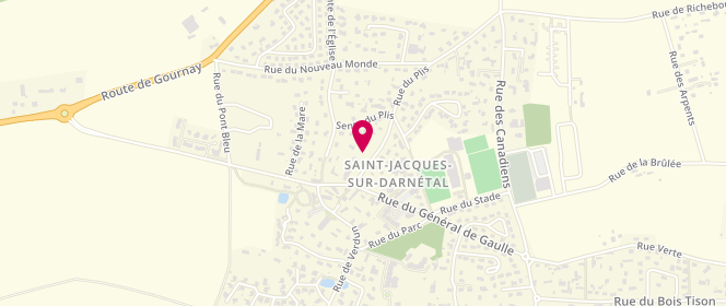 Plan de Accueil de loisirs Périsicolaire saint Jacques sur Darnétal, 55 Rue du Plis, 76160 Saint-Jacques-sur-Darnétal
