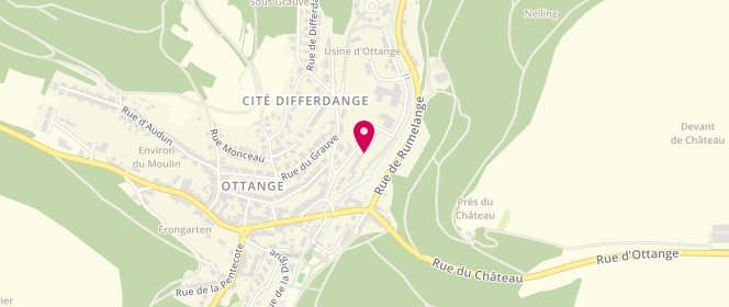 Plan de Mairie de Ottange - périscolaire, 14 Rue de l'Usine, 57840 Ottange