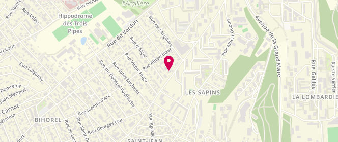 Plan de Centre le Loisirs Etienne Pernet, 59 Rue des Canadiens, 76420 Bihorel