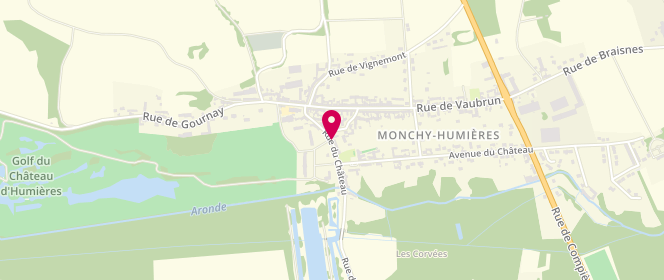 Plan de Accueil de loisirs de Monchy-Humieres, Rue du Château, 60113 Monchy-Humières