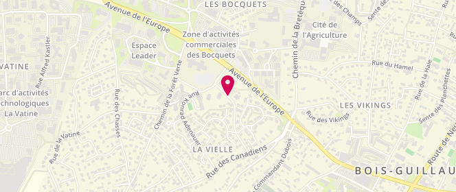 Plan de Accueil de loisirs périscolaire Maternel Les Bocquets, 280 Rue du Général de Gaulle, 76230 Bois-Guillaume